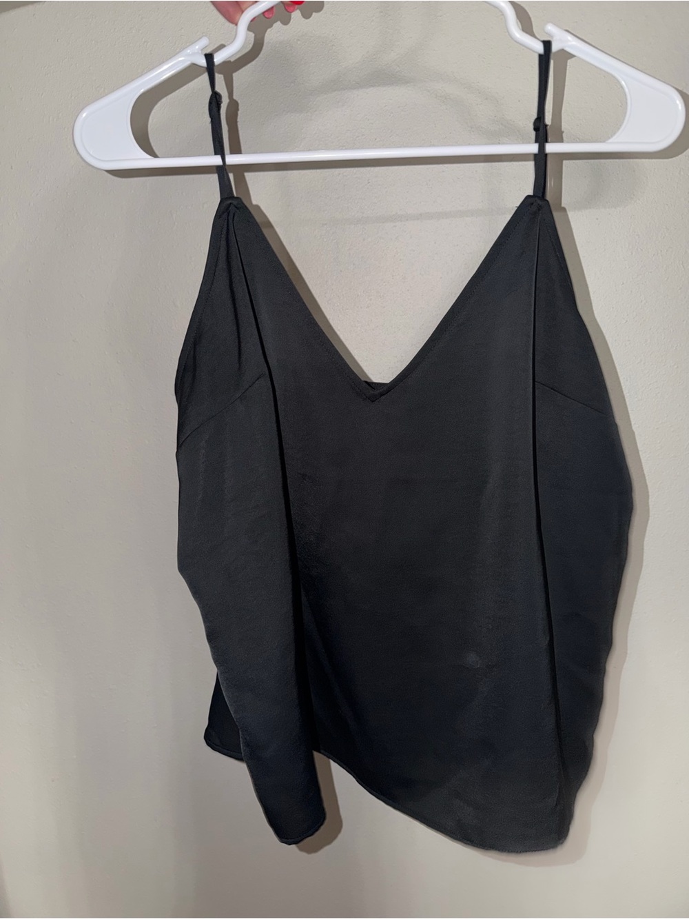 a new day Black V-Neck Adjustable Strap Camisole